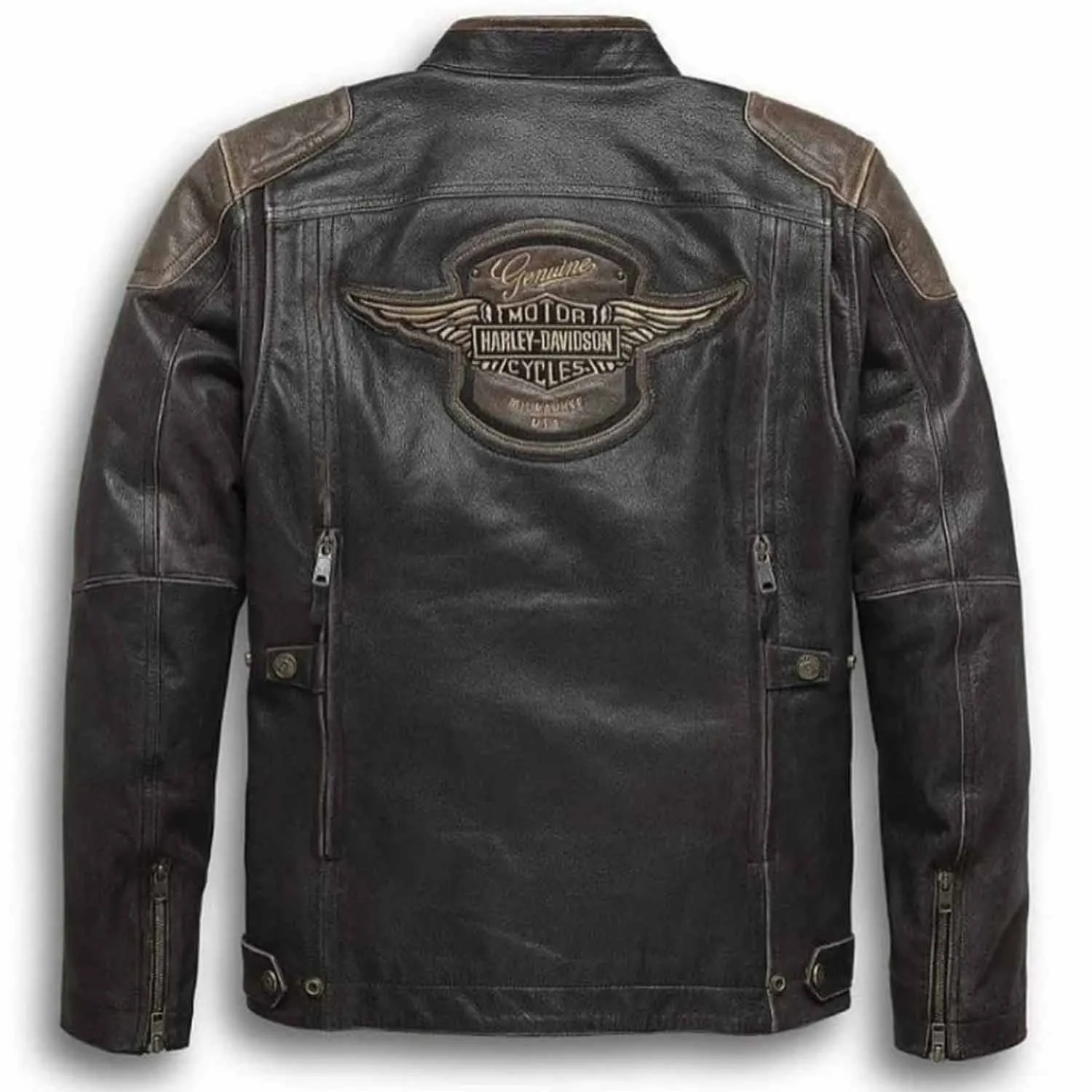 Men's H-D Triple Vent System Trostel Leather Jacket