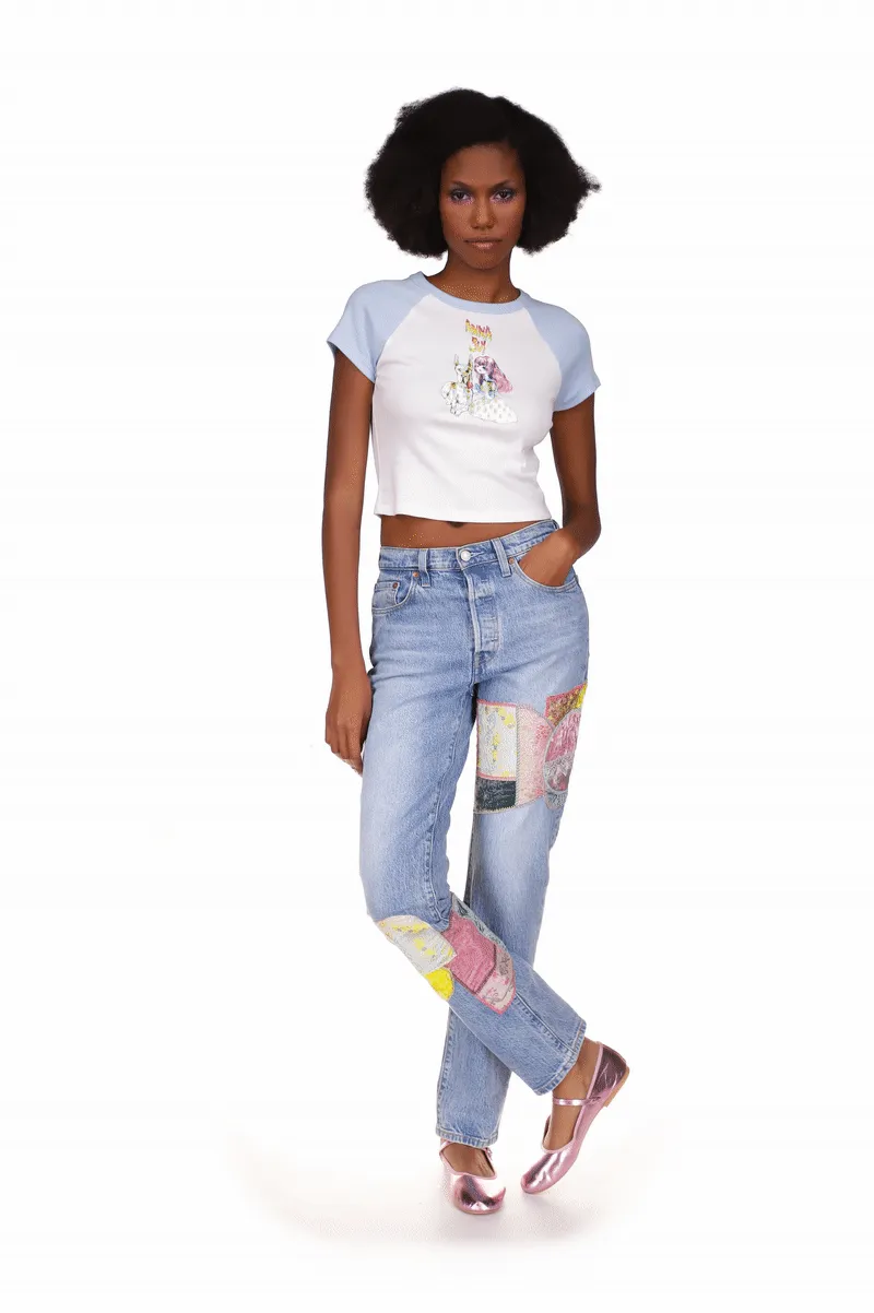Micro Ribbed Raglan Baby Tee