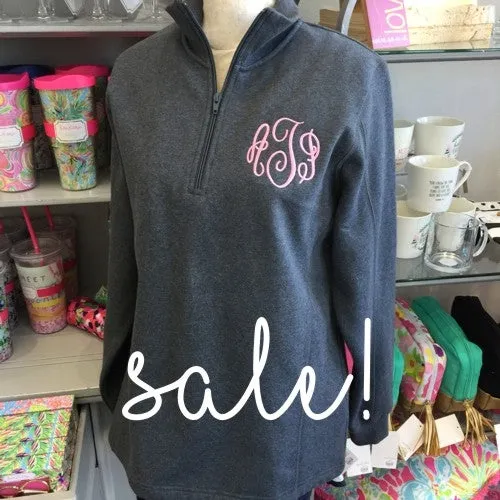 Monogrammed  Ladies 1/4-Zip Pullover Sweatshirt