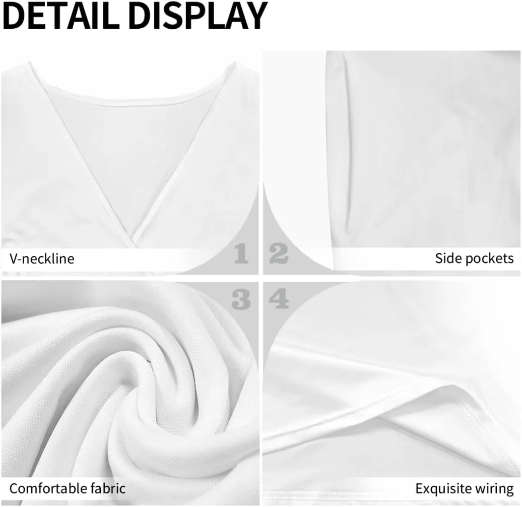 Music Piano Keys Women's Summer Short Sleeve V-Neck Dress Casual Midi Sundresses