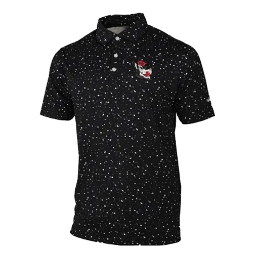 NC State Wolfpack Columbia Black Slobbering Wolf Windy Path Polo