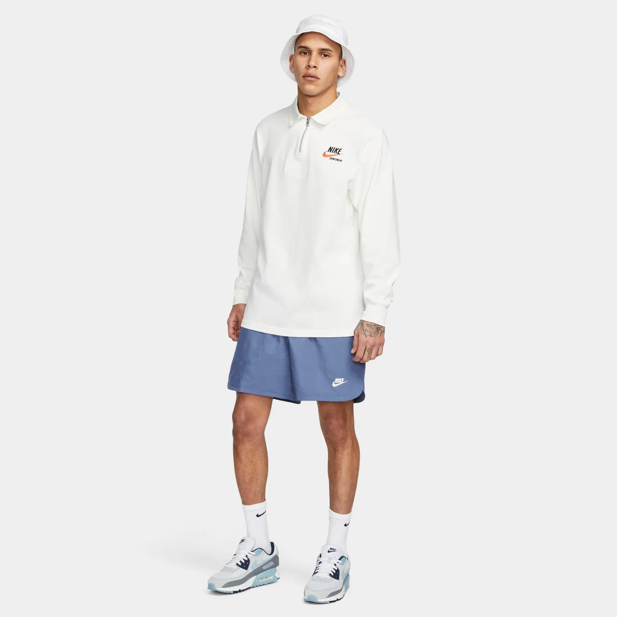 Nike Sport Essentials Woven Lined Flow Shorts Diffused Blue / White