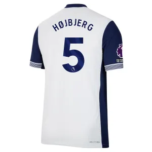 Nike Tottenham Authentic Pierre-Emile Højbjerg Home Jersey w/ EPL   No Room For Racism Patches 24/25 (White/Binary Blue)