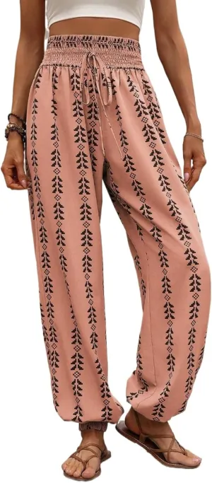 Palazzo Pants for Women Boho Summer 2025 Flowy Beach Outfits Hippie High Waist Yoga Trousers Casual Lounge Pant