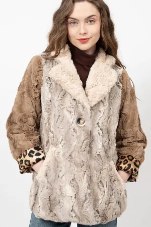 Patchwork Fur Jacket - Rabbit