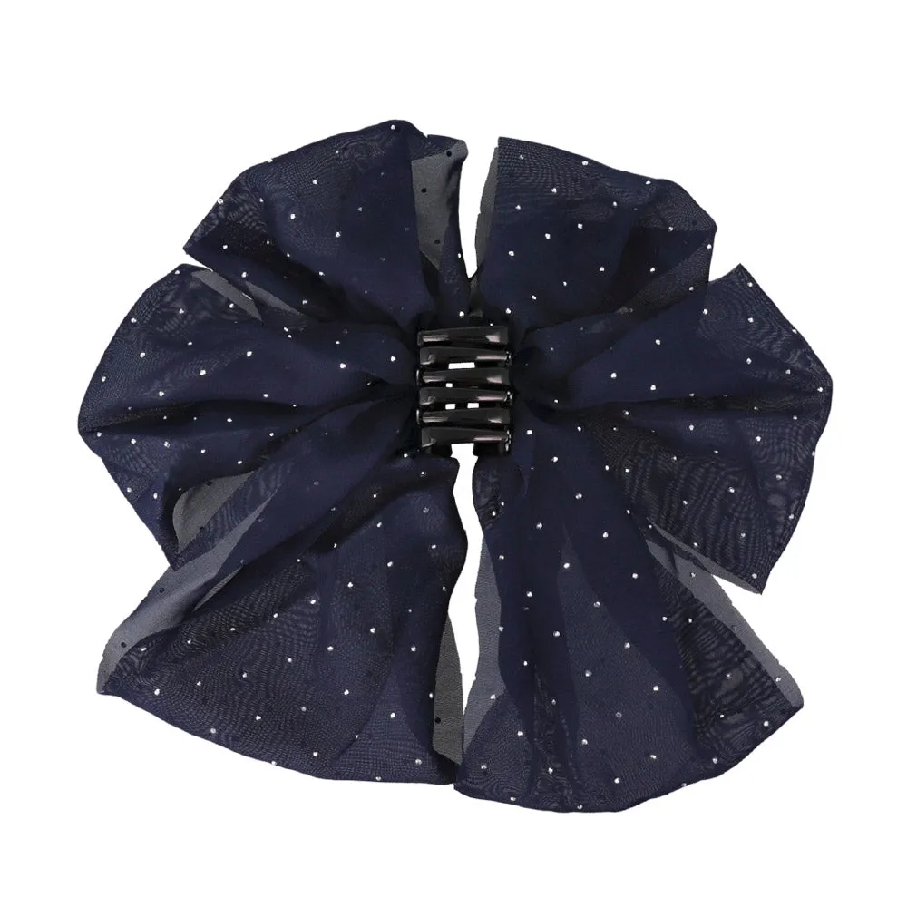 Polka Dot Layered Bow Hair Claw