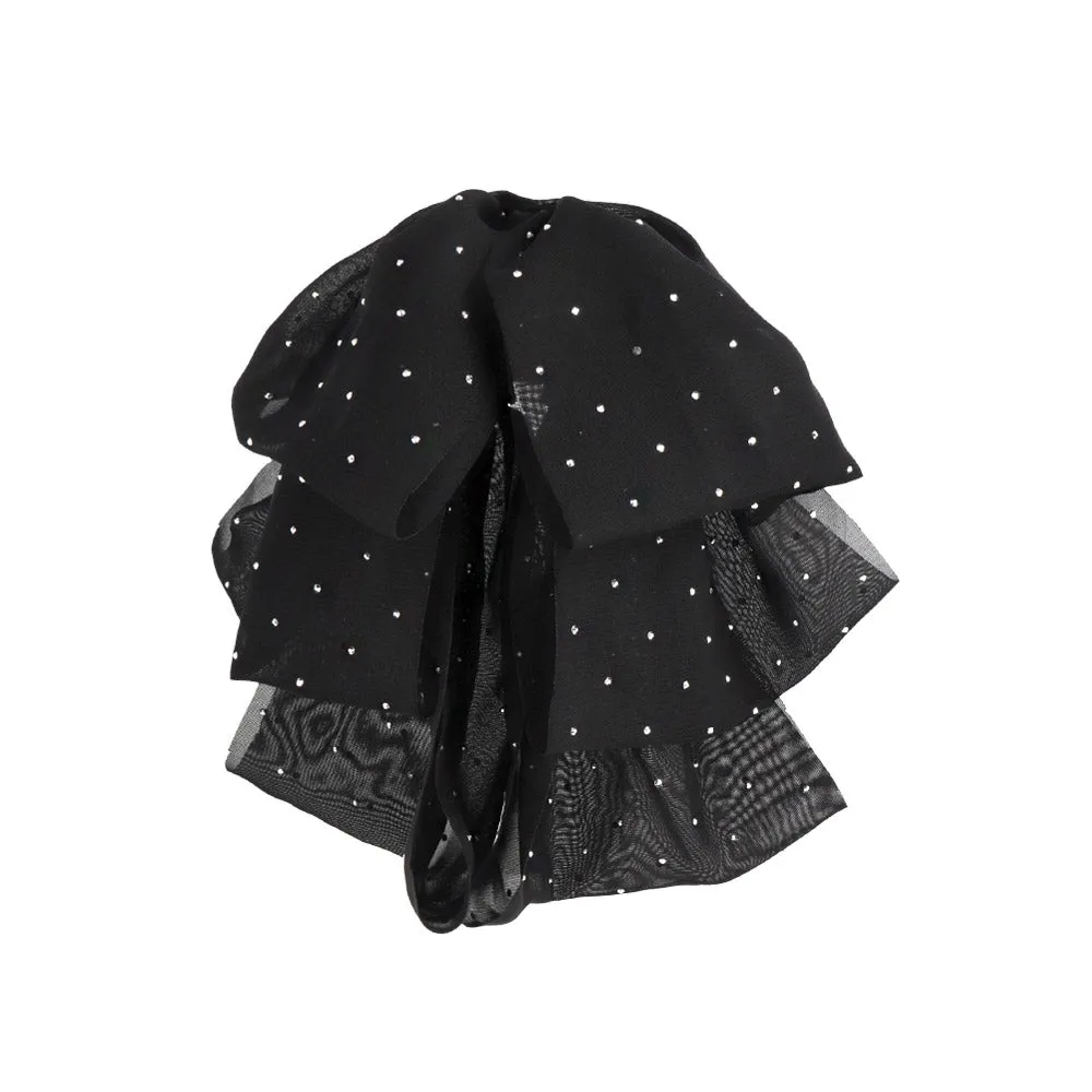 Polka Dot Layered Bow Hair Claw