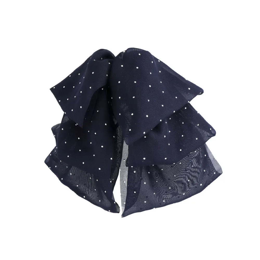 Polka Dot Layered Bow Hair Claw