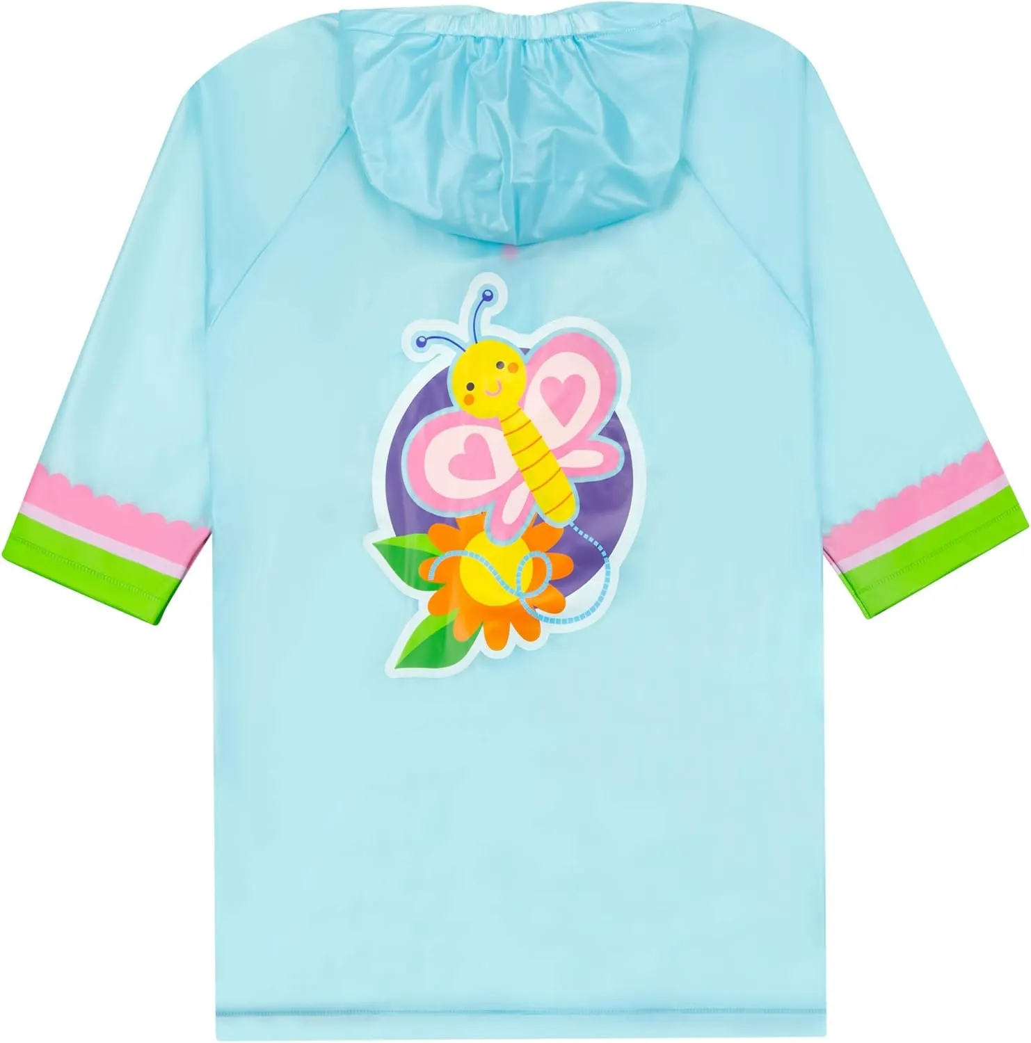 Puddle Play Kids Waterproof Hooded Rain Slicker  Lightweight Outwear Jacket in Fun Designs, Sizes 2-9 Years