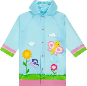 Puddle Play Kids Waterproof Hooded Rain Slicker  Lightweight Outwear Jacket in Fun Designs, Sizes 2-9 Years