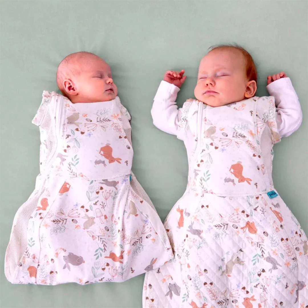 Purflo Swaddle To Sleep Bag - Storybook Nutmeg - TOG 2.5