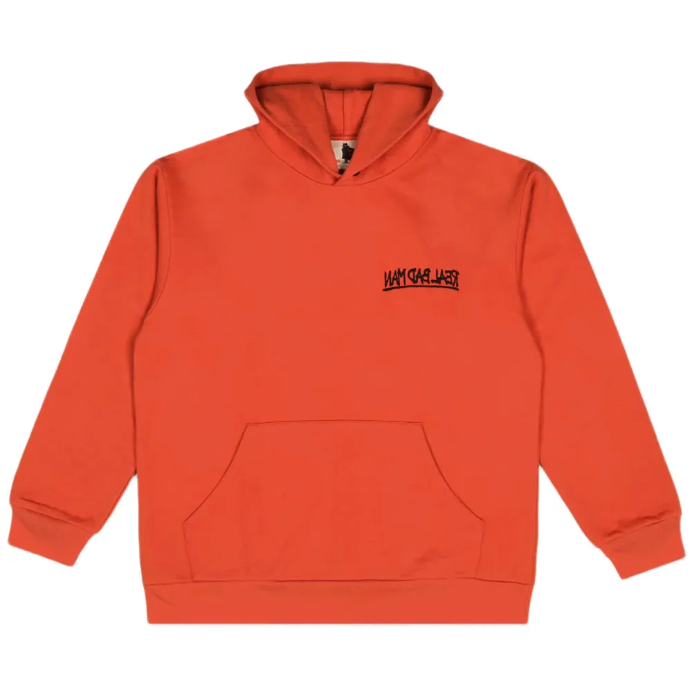 REAL BAD MAN BASSLINE HOODED SWEAT // DUSTY RED