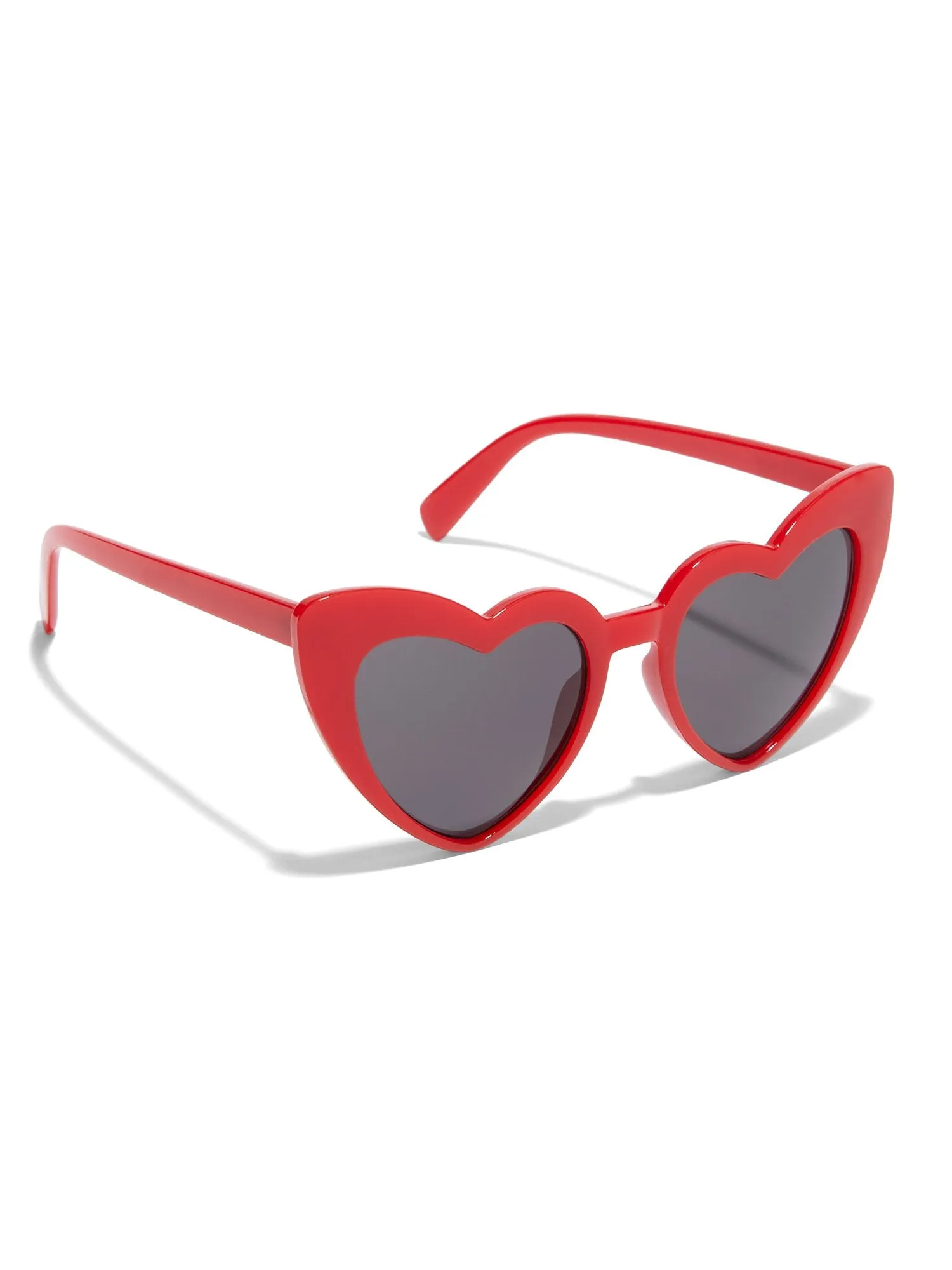 Retro Heart-Framed Red Sunglasses