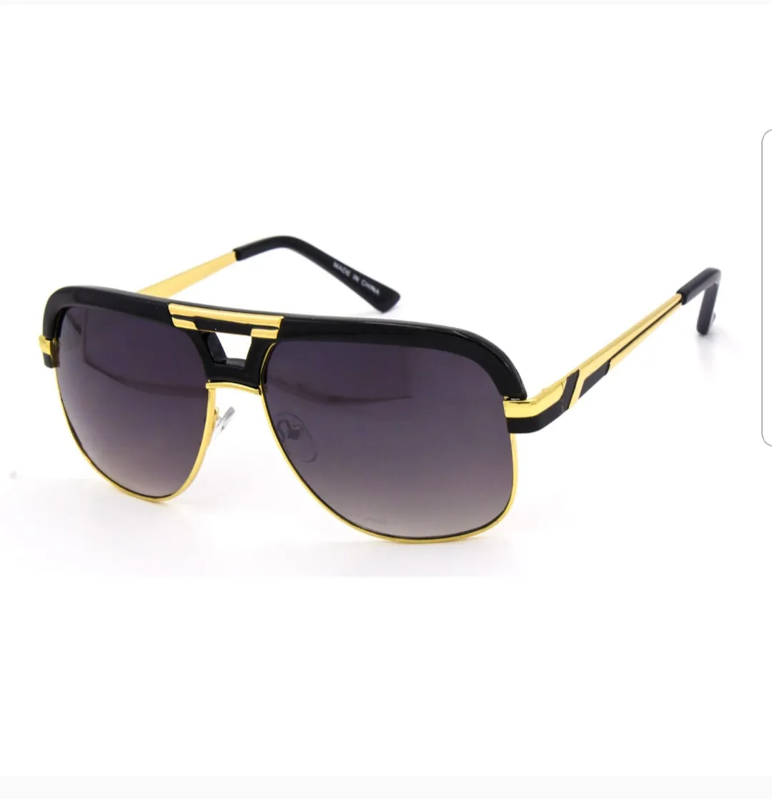Retro Vintage 80s 90s Classic Pimp Rapper Gangsta Men's Victor Sunglasses
