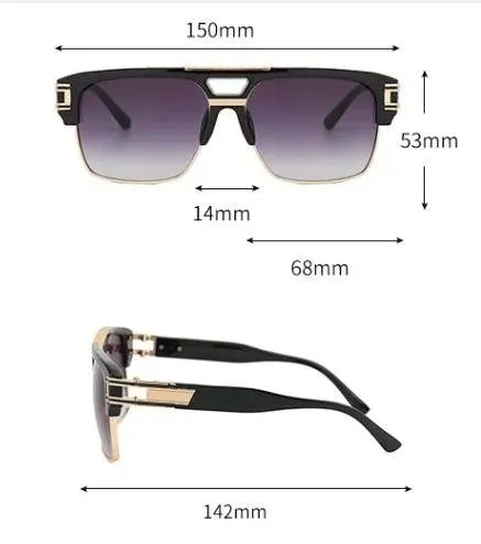 Retro Vintage 80s 90s Classic Pimp Rapper Gangsta Men's Victor Sunglasses
