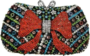 Rhinestone Purses Fun Clutch Purses Rhinestone Clutch Purses for Women Bling Purse Women's Evening Handbags Bow
