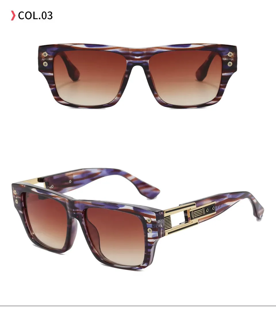 Rio Gradiant  Unisex Retro Square Frame Sunglasses
