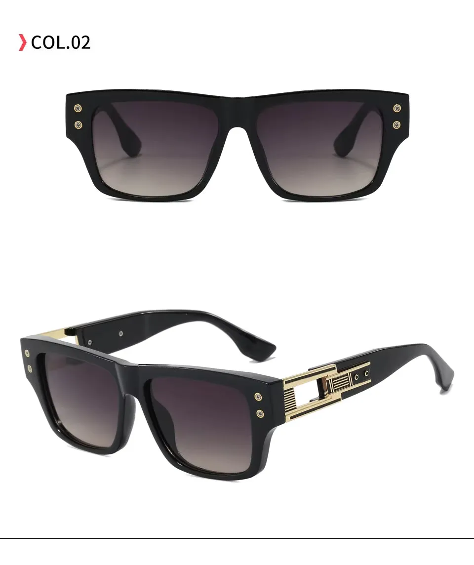 Rio Gradiant  Unisex Retro Square Frame Sunglasses
