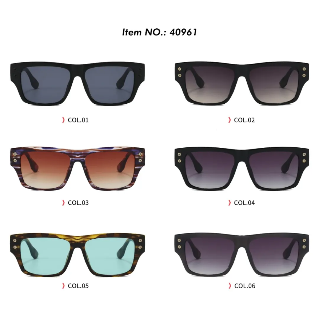 Rio Gradiant  Unisex Retro Square Frame Sunglasses