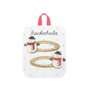 Rockahula Snowman Glitter Hair Clips