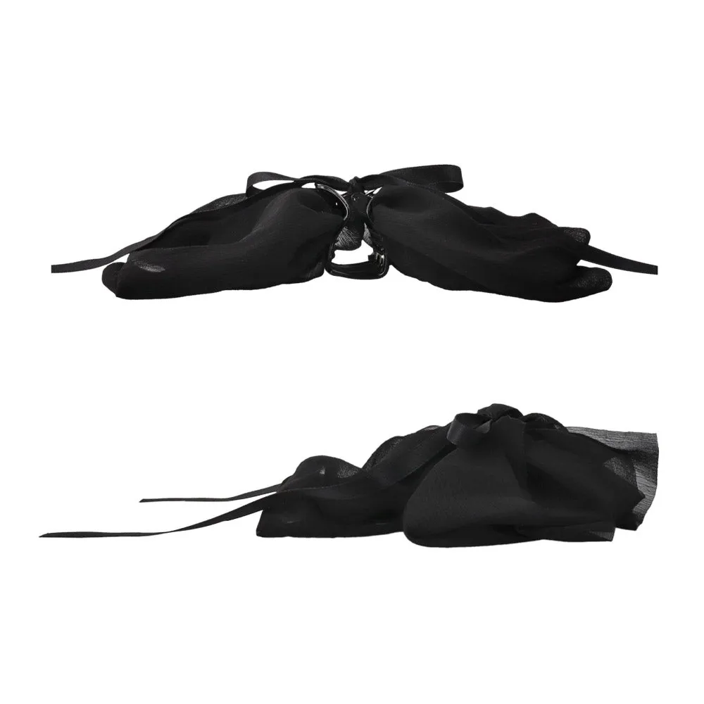 Ruffle Ribbon Bow Hair Claw