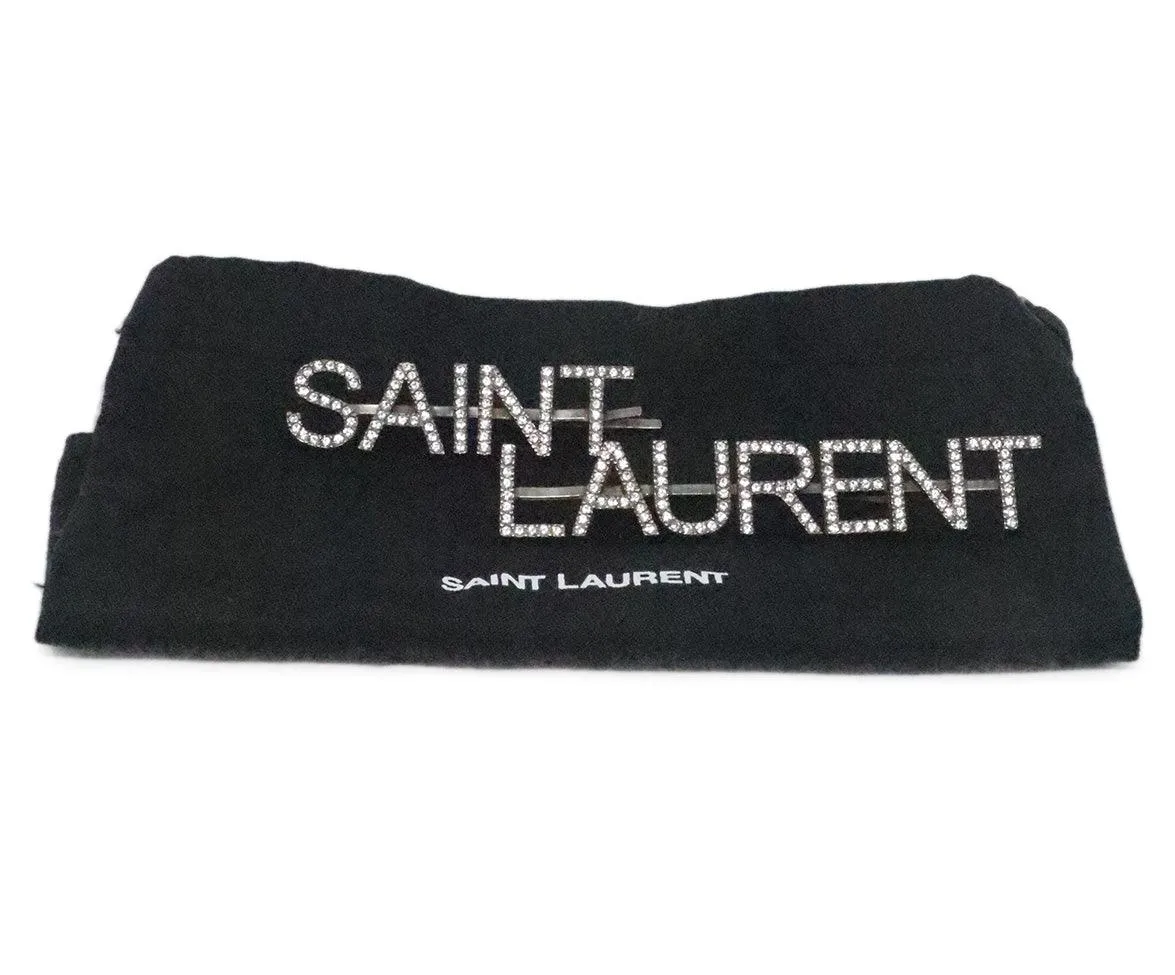 Saint Laurent Crystal Hair Clips