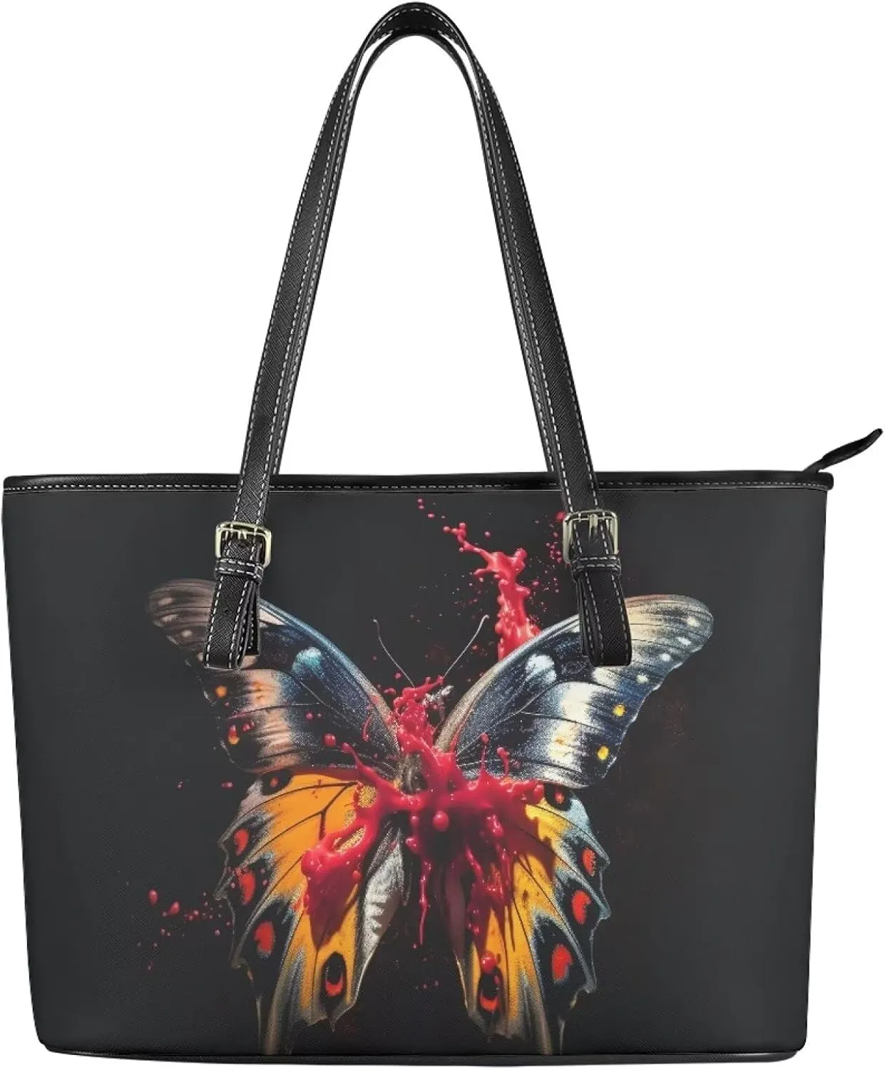 Satchel Tote Shoulder Bag for Women, Fun Animals Top Handle Satchel Purse Handbags PU Leather Laptop Tote Bag