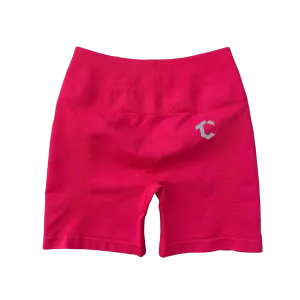 Scrunch Biker Shorts - Electric Crimson