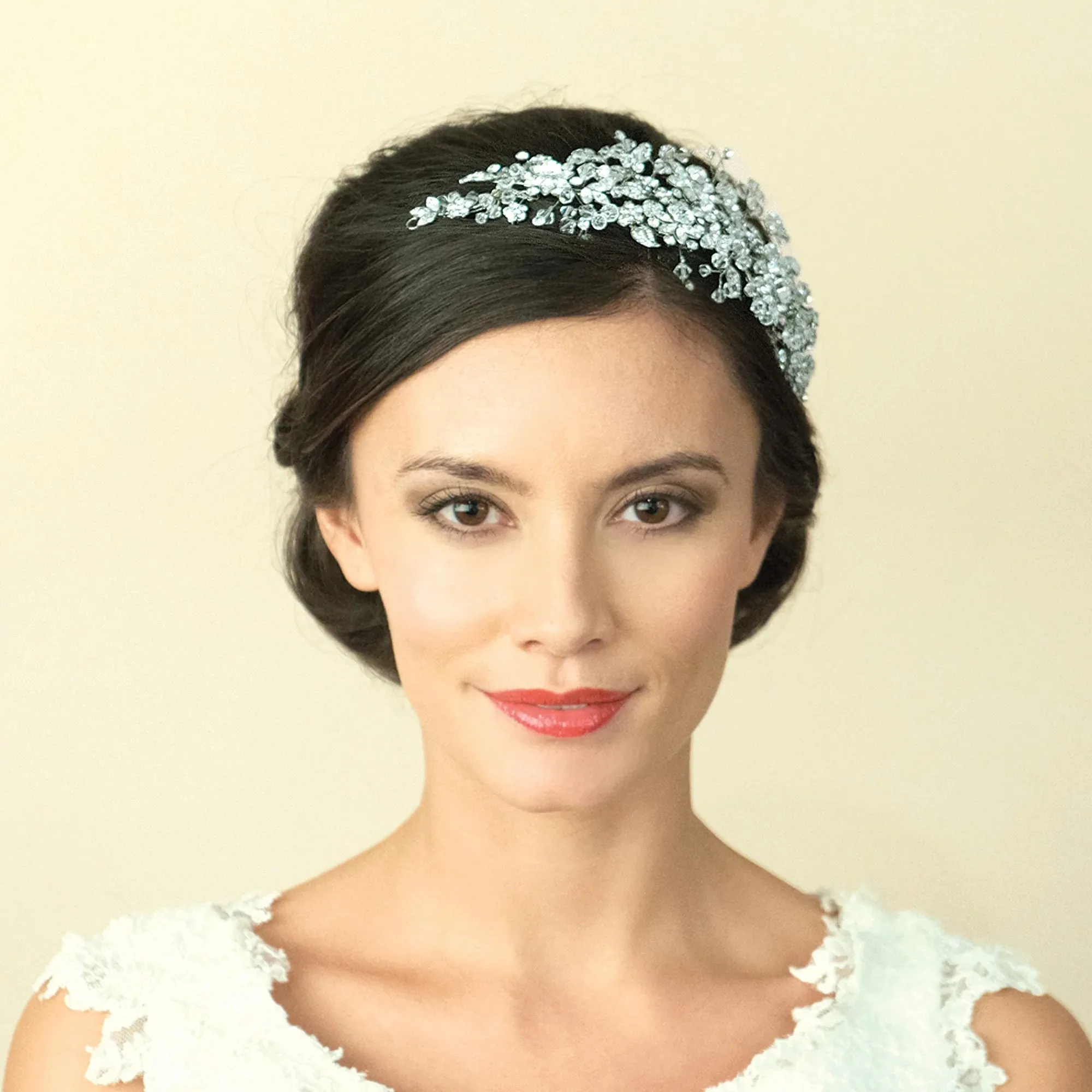 Silver Crystal Bridal Hair Comb, BLISS