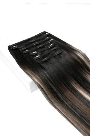 Silver Shadow Balayage Ultra-Volume Clip In Full Head Set (240-300G)