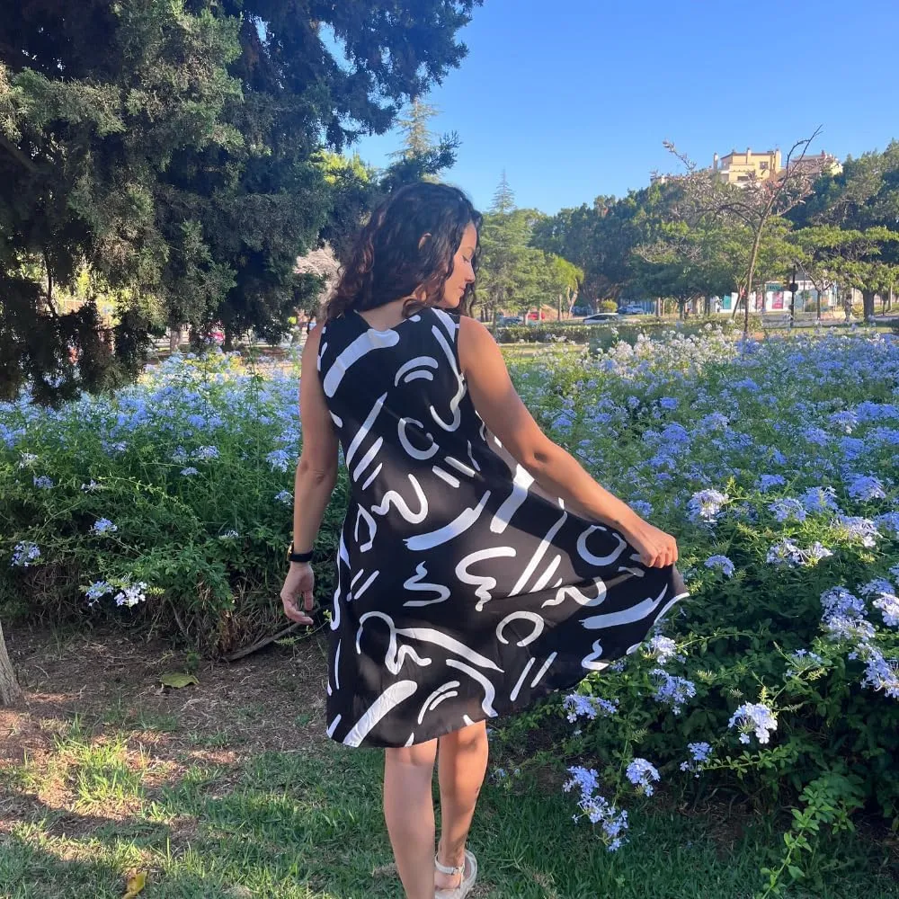 Sleeveless Midi Sundress, Vacation Outfit Floral Midi Dress for Women Floral Print Sundress Beach Cover Ups with Pocket