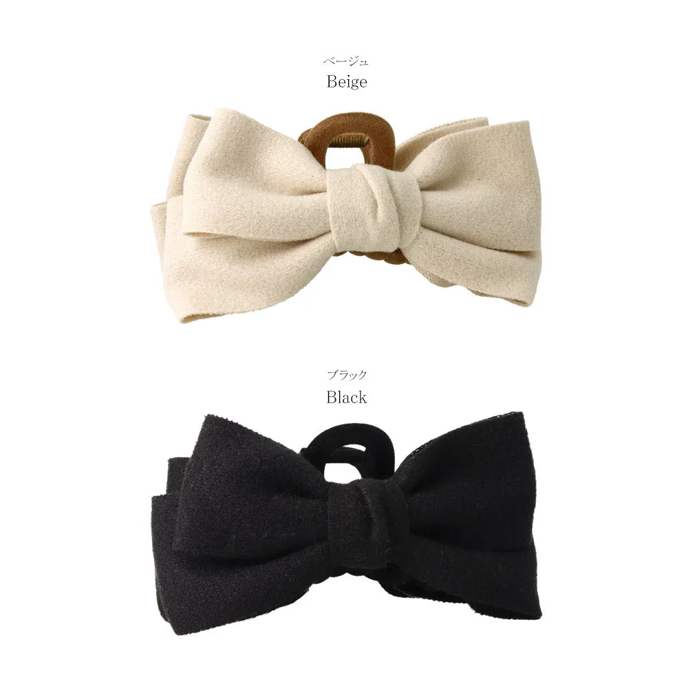 Soft Bow Flocked Hair Claw