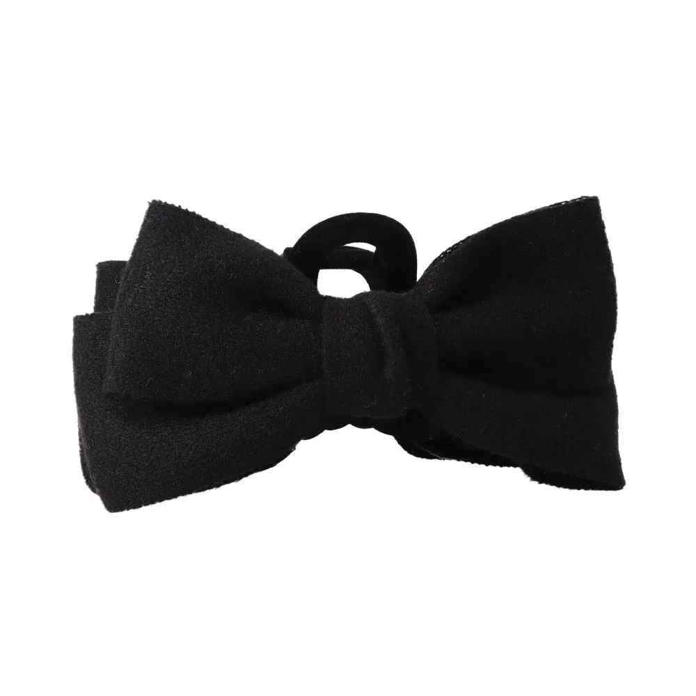 Soft Bow Flocked Hair Claw