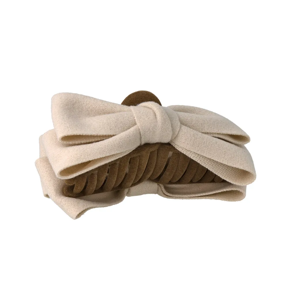 Soft Bow Flocked Hair Claw