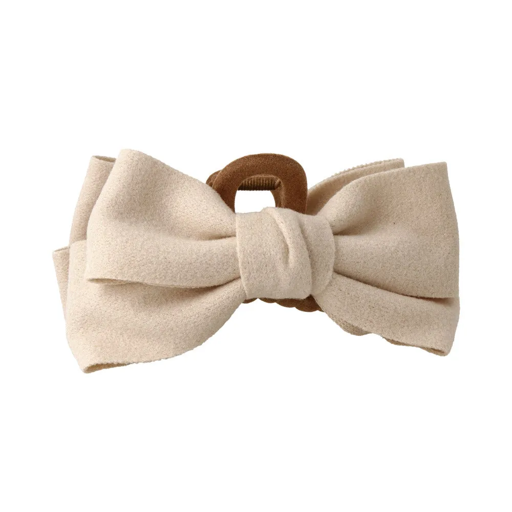 Soft Bow Flocked Hair Claw
