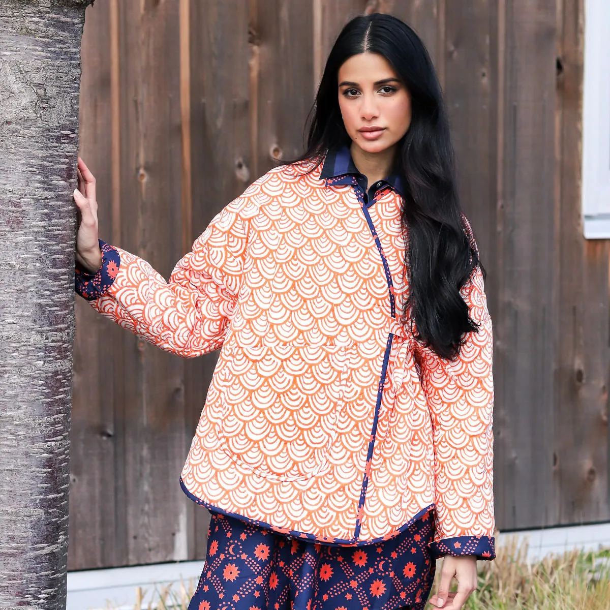 Sonia Jacket in Amethyst Starlight / Golden Koi
