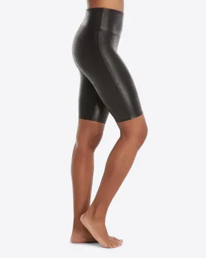 Spanx Faux Leather Bike Shorts