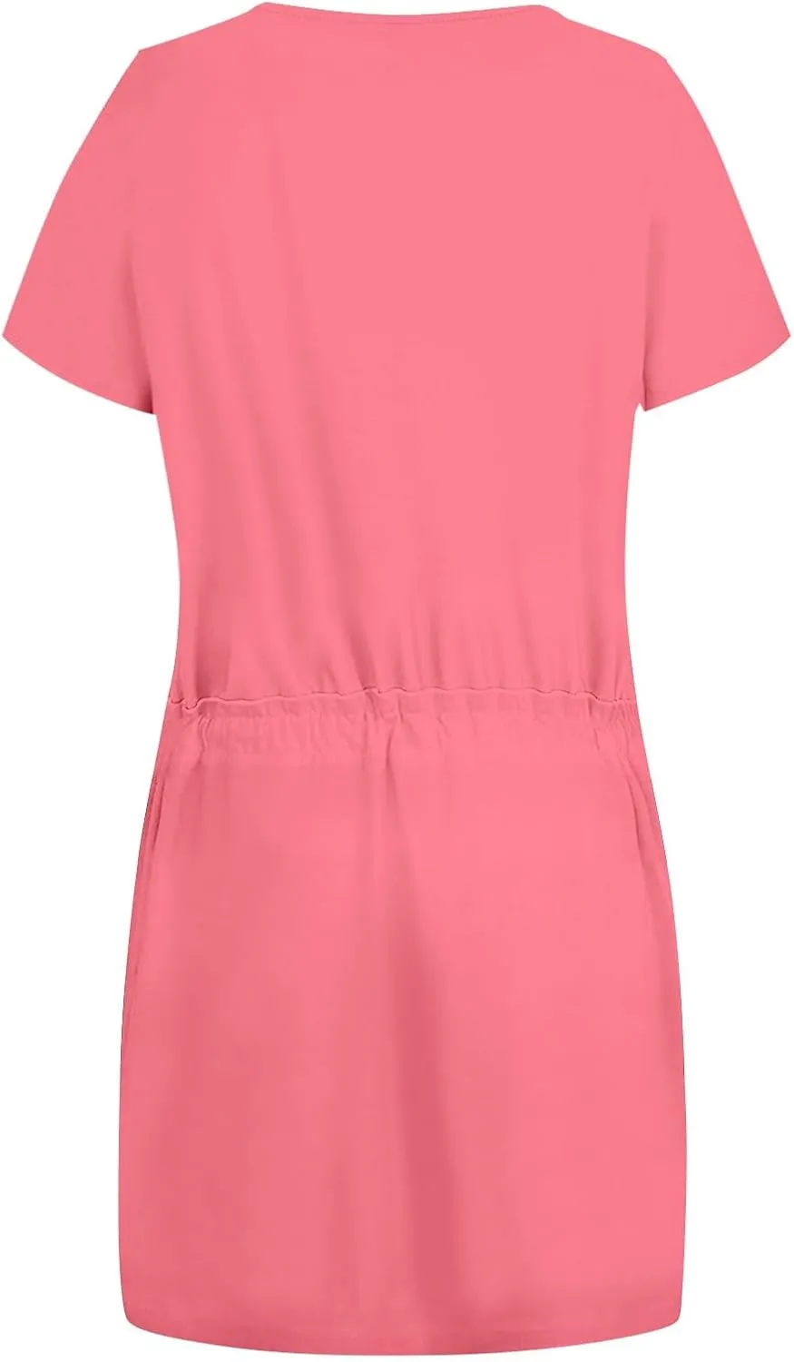 Striped T Shirt Dresses for Women 2025 Short Sleeve Tie Waist Mini Dress Casual Summer Beach Sun Dresses with Pockets