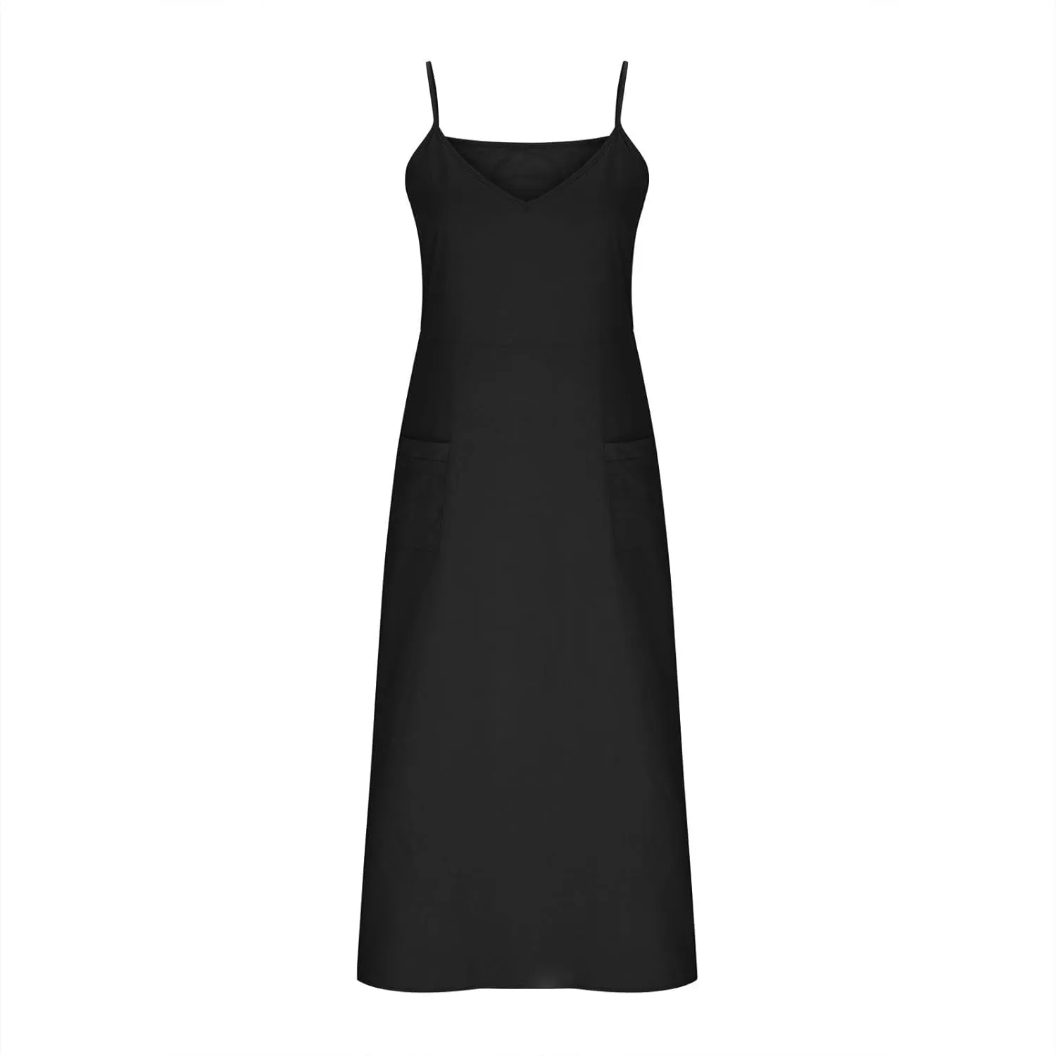 Summer Dresses for Women 2025 Plus Size Sleeveless Linen Dresses Casual Flowy Beach Maxi Sun Dress with Pocket
