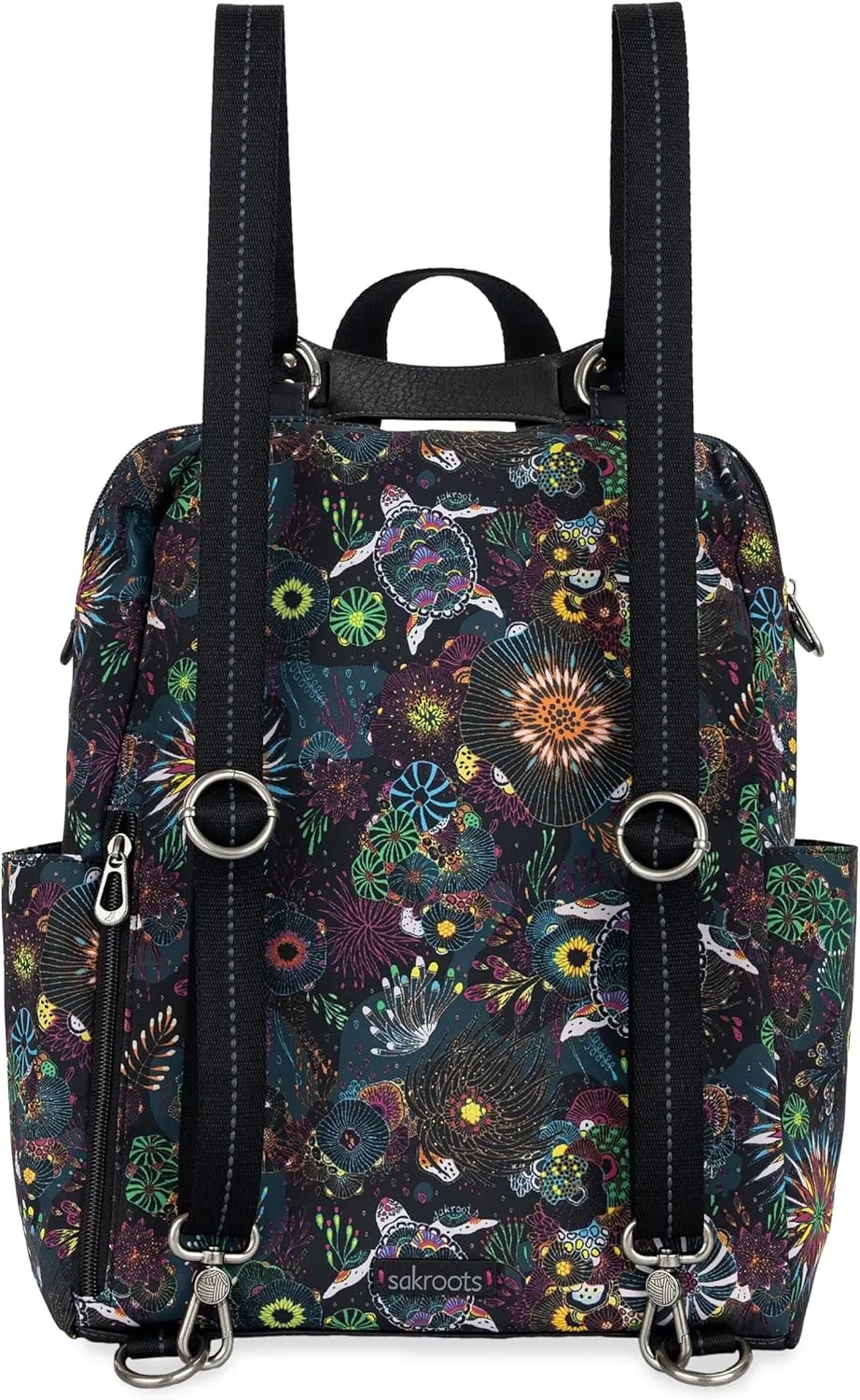 The Sak Womens Loyola Convertible Backpack Rainbow Seascape One-Size
