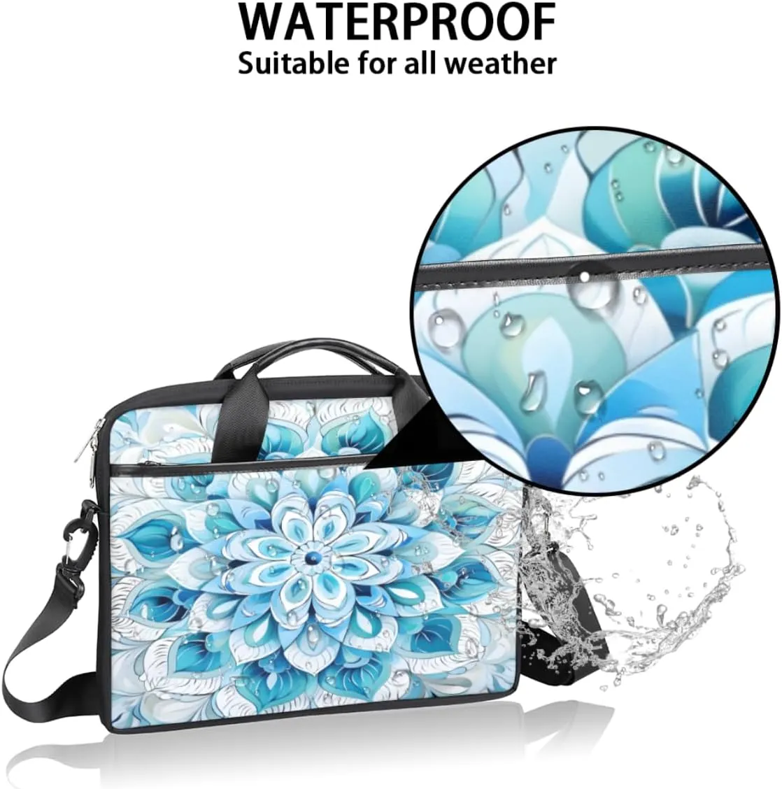 Tree Fun Design Laptop Shoulder Bag for Tablet Computer Notebook Sleeve Messenger Carrying Case Briefcase Tote
