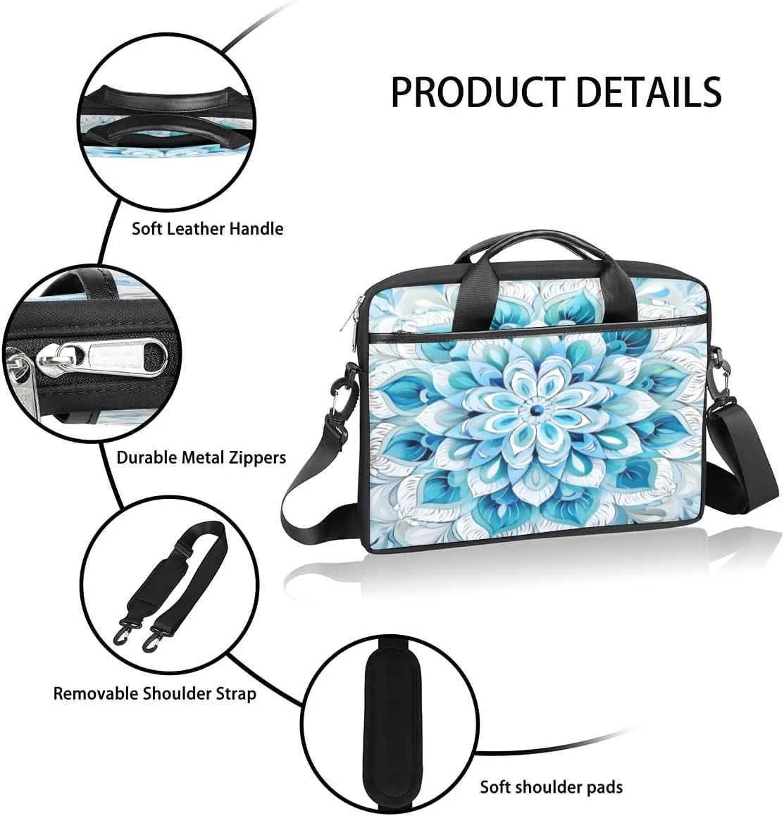 Tree Fun Design Laptop Shoulder Bag for Tablet Computer Notebook Sleeve Messenger Carrying Case Briefcase Tote