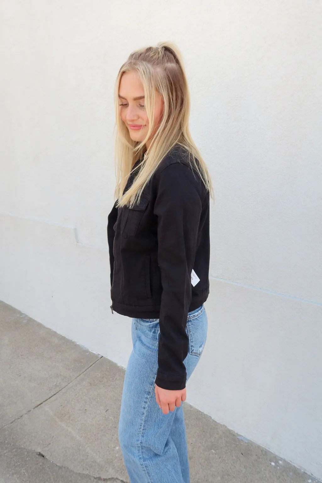 Tribal Brand Black Zip-Up Jacket