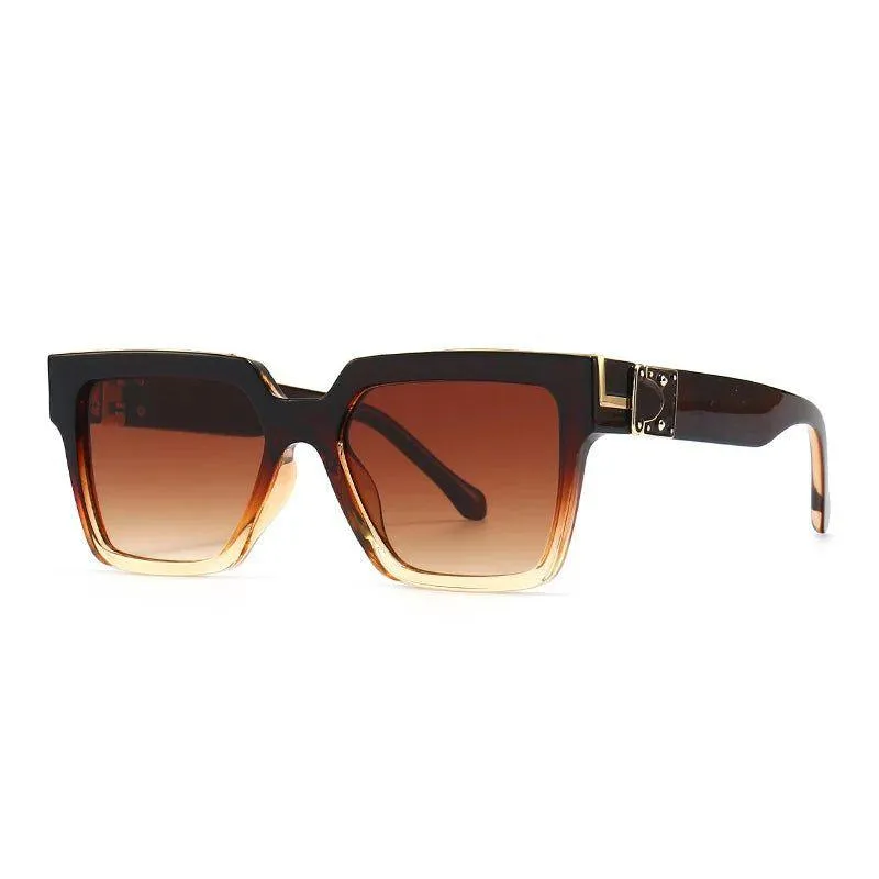 Vibrant Retro Square Luxury Sunglasses with UV400 Protection - Original Designer Fashion Shades
