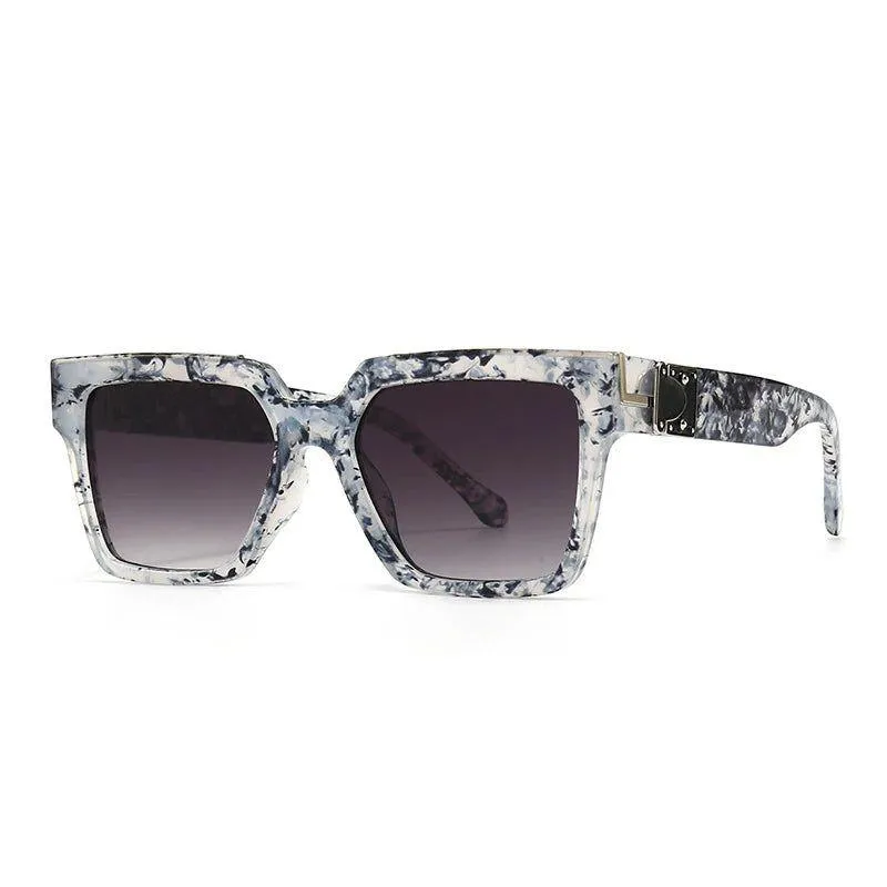 Vibrant Retro Square Luxury Sunglasses with UV400 Protection - Original Designer Fashion Shades