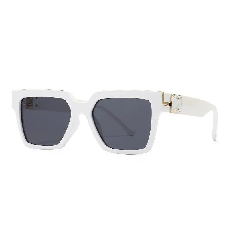 Vibrant Retro Square Luxury Sunglasses with UV400 Protection - Original Designer Fashion Shades