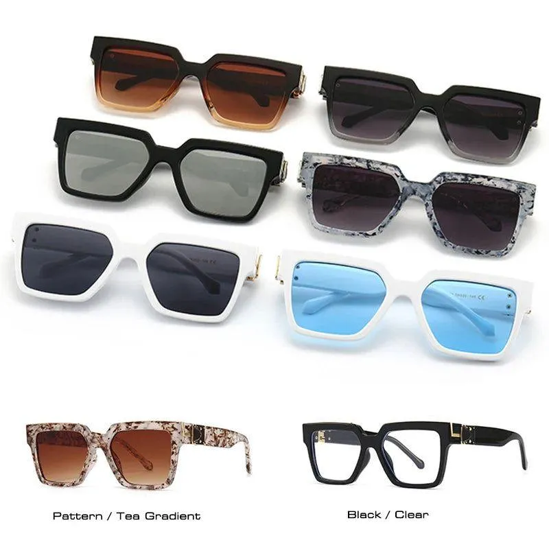 Vibrant Retro Square Luxury Sunglasses with UV400 Protection - Original Designer Fashion Shades