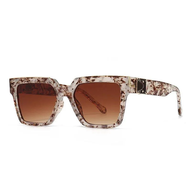 Vibrant Retro Square Luxury Sunglasses with UV400 Protection - Original Designer Fashion Shades