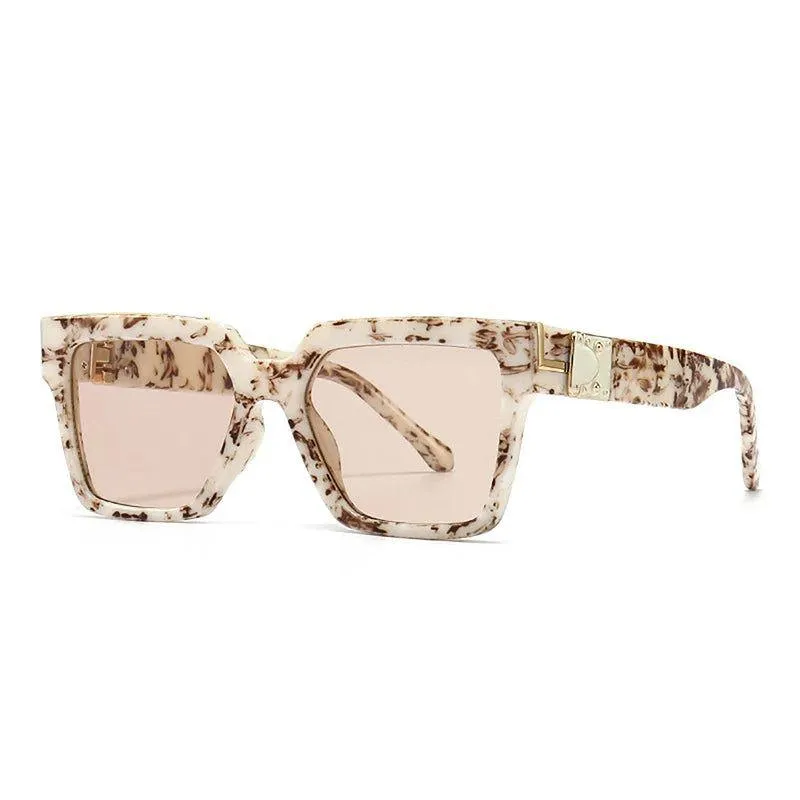 Vibrant Retro Square Luxury Sunglasses with UV400 Protection - Original Designer Fashion Shades