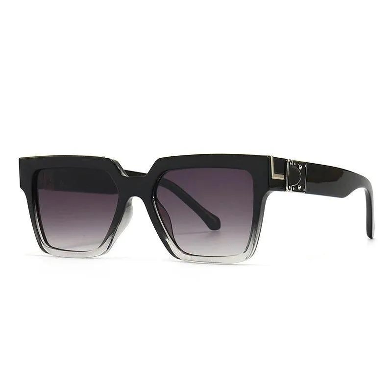 Vibrant Retro Square Luxury Sunglasses with UV400 Protection - Original Designer Fashion Shades